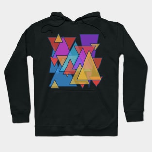 transparent triangles pop art design Hoodie